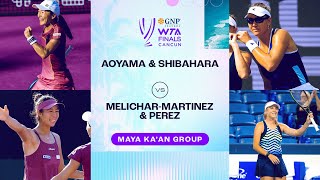 AoyamaShibahara vs MelicharMartinezPerez  2023 WTA Finals Group Stage  WTA Match Highlights [upl. by Eeliab]