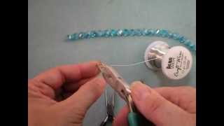 Crystal and Wire Necklace Tutorial [upl. by Enylcaj396]