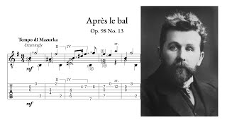 A Gretchaninoff  Après le bal Op98 No13 Guitar Tab [upl. by Atsugua]