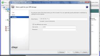 Create A CIFS Windows Share SR on XenServer in XenCenter [upl. by Placidia]