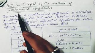 Method of undetermined coefficients [upl. by Scales]