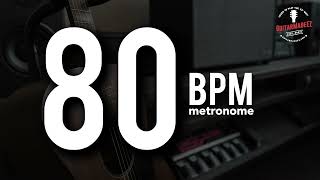 80 BPM  Metronome  quotClickquot Beat Style  15 minute Practice Track [upl. by Imailiv]