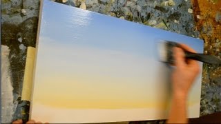 How to Paint a Sky  Acrylic Painting Lesson [upl. by Whitman]