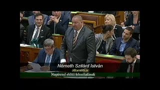 Németh Szilárd válasza Gyurcsány Ferenc napirend előtti felszólalására [upl. by Eselahc]