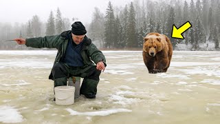 Fisherman Didnt Notice A Huge Bear Approaching Him What It Did Next Is Hard To Believe [upl. by Hamer90]