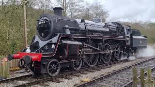 20240204 Churnet Valley Railway with 75014 quotBraveheartquot [upl. by Ainod443]