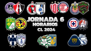 HORARIOS CANALES Y FECHAS DONDE VER LA JORNADA 6  LIGA MX CLAUSURA 2024 [upl. by Pazice]