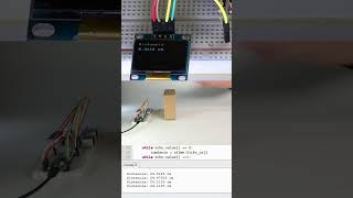 Sensor HCSR04 y Pantalla Oled con Raspberry Pi Pico Distancia en Thonny y display SSD 1306 SHORTS [upl. by Brenk]