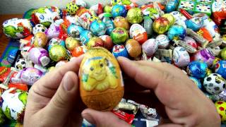 50 Surprise Eggs Unwrapping Kinder Surprise  киндер сюрприз [upl. by Korwun]