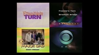 CBS 19921993 Network promo with Frannie’s Turn and Major Dad Season 4 Premiere [upl. by Alake]