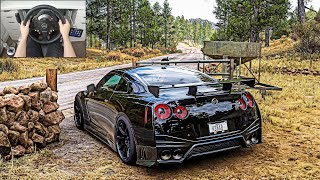 Nissan GTR R35 NISMO  Forza Horizon 5 Steering Wheel  Shifter Gameplay [upl. by Nwahser38]