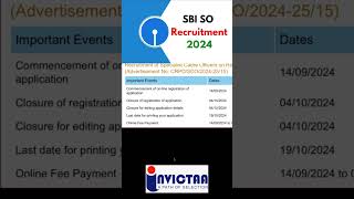 Bumper Vacancy🔥 SBI SO Notification 2024  SBI SO Recruitment 2024  SBI Specialist Officer 2024 [upl. by Tedman572]