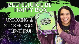 NEW Beetlejuice Be Happy Box Unboxing amp Sticker Book FlipThru The Happy Planner [upl. by Narat]