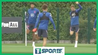 Sesión de ENTRENAMIENTO de Inglaterra durante la Eliminatoria MUNDIALISTA rumbo a Qatar 2022 [upl. by Violante81]