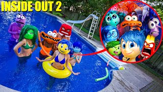 INSIDE OUT 2 EMOTIONS POOL PARTY IN REAL LIFE INSIDE OUT 2 MOVIE [upl. by Arimak]