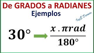 Convertir de GRADOS a RADIANES  Explicación  Ejemplos [upl. by Elletnuahc]