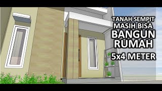 INSPIRASI DESAIN RUMAH MUNGIL 5x4 METER MINIMALIS 2 KAMAR [upl. by Nida]