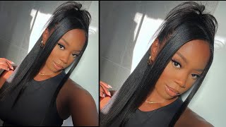 How To 2000s Y2K Half Up Half Down Hair Tutorial Using BetterLength Clip Ins [upl. by Monroy527]