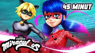 🐞 SEZON 3 – Kompilacja 2 45 MINUT🐞  Miraculous Biedronka i Czarny Kot [upl. by Nadeen967]