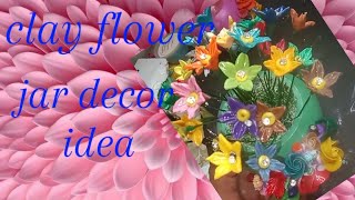 How to make polymer clay flower clay art ideaDiy flowerair dry claytutorial [upl. by Methuselah]