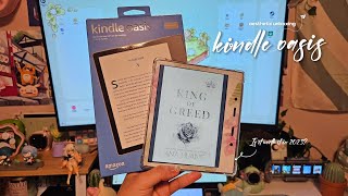 🥀✨️kindle oasis aesthetic unboxing 📖 is it worth it in 2023 [upl. by Lange560]