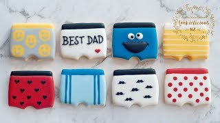 EDIBLE BOXER SHORTS for Fathers Day  8 simple designs of Boxer Shorts Cookies [upl. by Dragde]