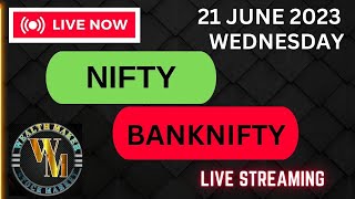 live trading nifty bank nifty live today live intraday trading nifty bank nifty  21062023 [upl. by Ineslta]