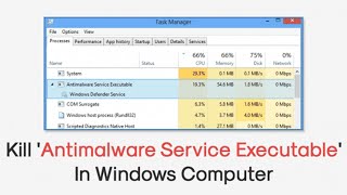 How to Terminate Antimalware Service Exe MsMpEngexe High CPU [upl. by Nikolia]