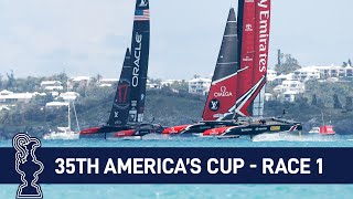 35th Americas Cup Race 1 USA vs NZL  AMERICAS CUP [upl. by Neeluj266]