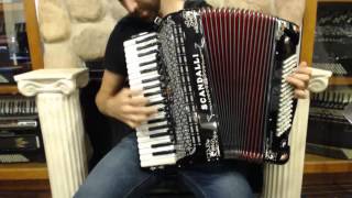 SCANPOLIXM96DB  NEW Black Decorated Scandalli Polifonico IX Piano Accordion LMMM 37 96 5499 [upl. by Waiter]