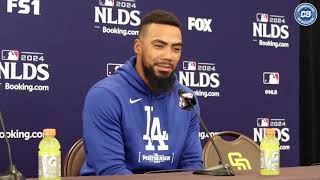 2024 NLDS Teoscar Hernández addresses free agency Dodgers trying to avoid elimination [upl. by Aldous780]