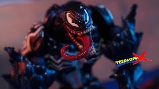 Review Venom Revoltech Amazing Yamaguchi Ame Comi Kaiyodo Marvel Action Figure Revision Español [upl. by Kutchins592]