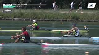 Championnat de France J16 Bateaux longs Libourne 2019  Finale du skiff hommesJ16H1x [upl. by Nosneb411]