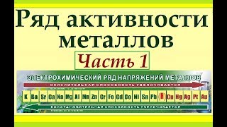 Ряд активности металлов Часть 1 Основные понятия и правила использования [upl. by Duff]