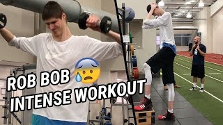 77quot Robert Bobroczkys FULL WORKOUT LaMelos Teammate Talks Diet amp Calls Kristaps Porzingis SHORT [upl. by Mulry636]