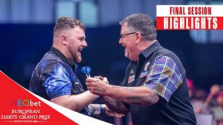 ENDING THE WAIT ⏰ Final Session Highlights 2024 European Darts Grand Prix [upl. by Hilde453]