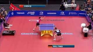 2011 WTTC Chen Qi  Timo Boll full matchshort form [upl. by Hufnagel]