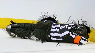 NHLs Most BRUTAL Referee Injuries 20222023 [upl. by Farra]