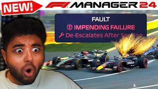 F1 Manager 24 Gameplay NEW MECHANICAL FAILURES MidRace First Look [upl. by Llenrod822]