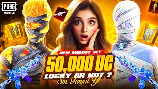 OMG 😱 50K UC Spend NEw Lava Mummy Set M416 Creat Opening [upl. by Akitnahs]