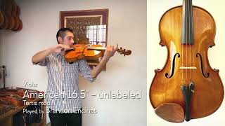 American 165quot unlabeled viola Tertis model  Brandon Encinas  at the Metzler Violin Shop [upl. by Milla]