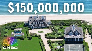 Tour 150000000 Hamptons Beach House  CNBC Prime [upl. by Heisser]