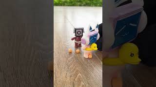 Skibidi toilet toys  Baby Cameraman and TV man steals my kinderjoy shortvideo [upl. by Aikimat]