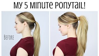 My 5 Minute Ponytail Routine  KayleyMelissa [upl. by Chilcote]