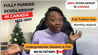 how to get full scholarship in canada for international students  study in canada for free [upl. by Nette]