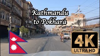 【4K Drive in Nepal】 From Kathmandu to Pokhara 9 hours driving with mountain road [upl. by Novehs]