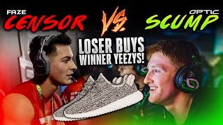 FaZe Censor vs OpTic Scump  1v1 LOSER BUYS WINNER YEEZYS [upl. by Sievert]