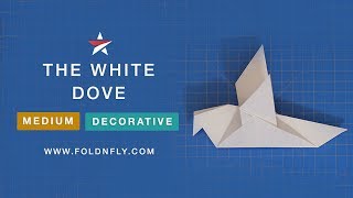 ✈ How to Fold a Decorative Origami Bird Plane  The White Dove  Fold N Fly [upl. by Aneel454]