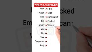 10 Basic Synonyms in English To Use in Daily Life synonyms esl shorts [upl. by O'Doneven]