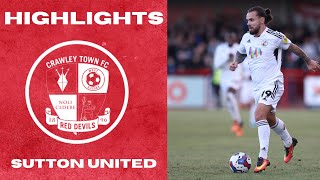 HIGHLIGHTS  Crawley Town vs Sutton United [upl. by Greabe]